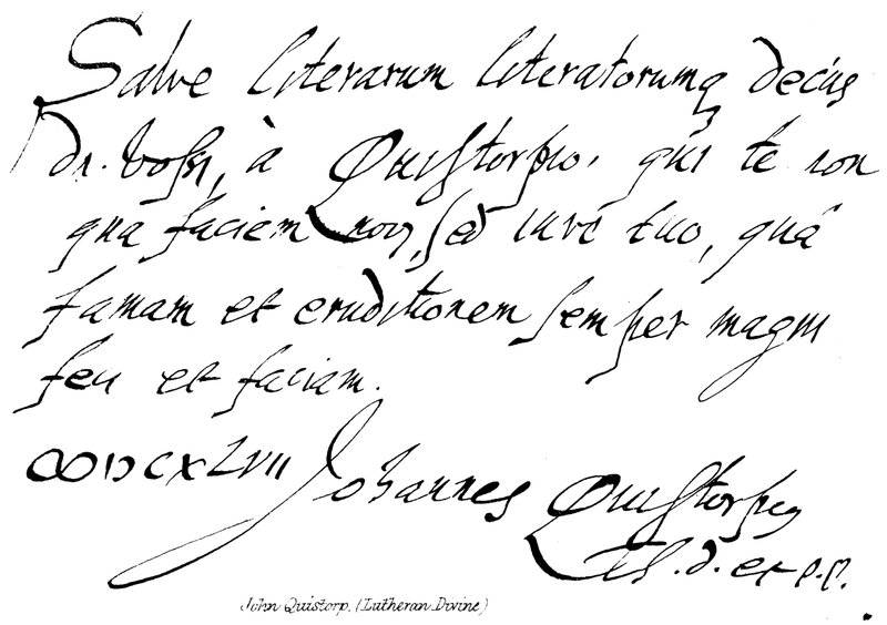 John Quistorp, (Divino Luterano) de English School