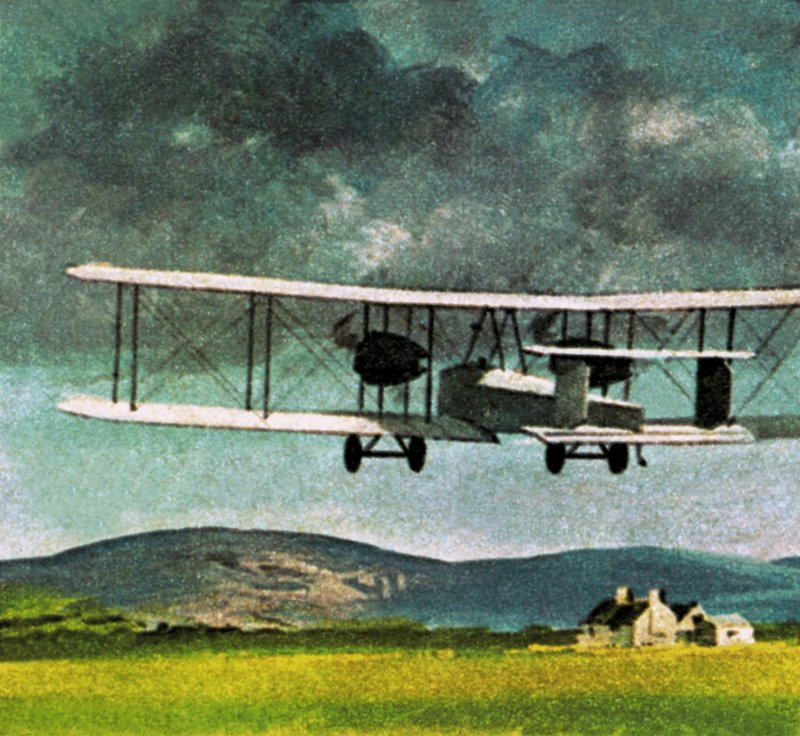 John William Alcock y Arthur Whitten Brown que volaron a través del Atlántico de English School