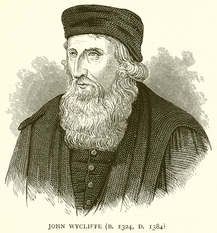 John Wycliffe (n. 1324, m. 1384) de English School