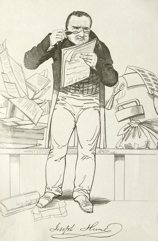 Joseph Hume, médico, político y diputado radical escocés de English School