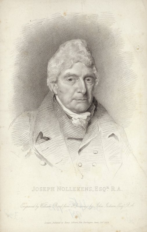 Joseph Nollekens, escultor inglés. Grabado por William Bond de English School