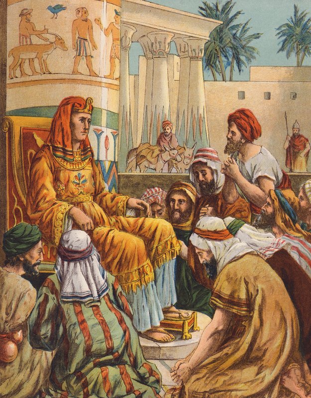 José, soberano de Egipto (litografía en color) de English School
