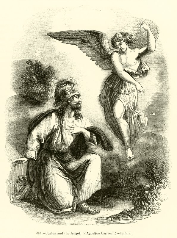 Josué y el Ángel, Agostino Carracci, Josué v de English School