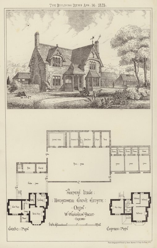 Casa del guardián, finca Broadwell Grove, Oxon de English School