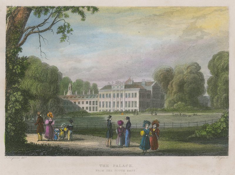 Palacio de Kensington, Londres, desde el sureste de English School