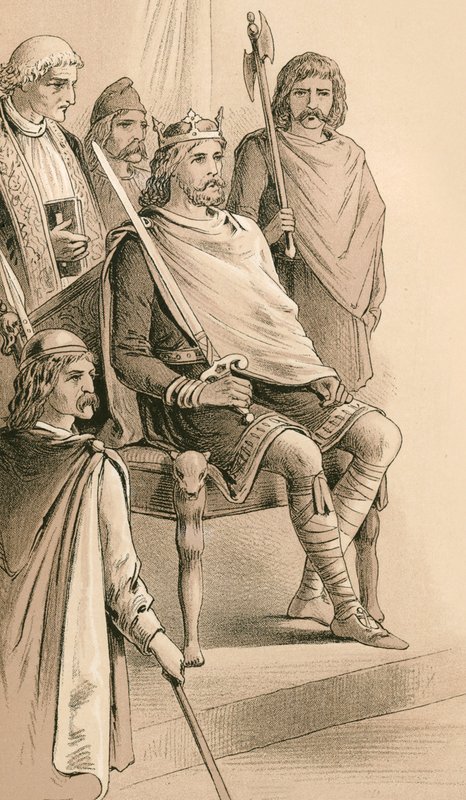 El rey Alfredo coronado de English School