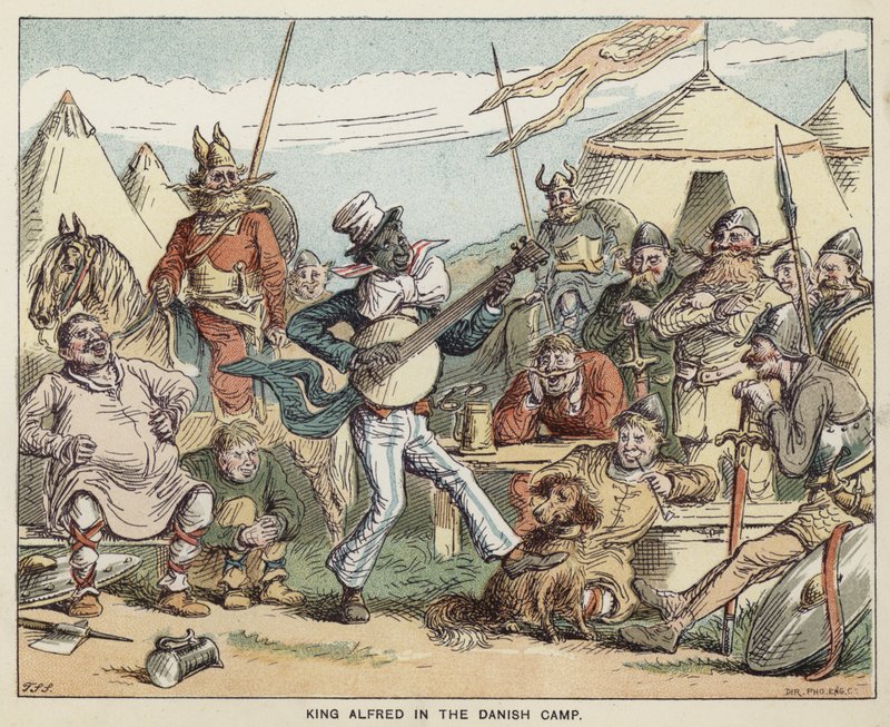 El rey Alfredo en el campamento danés de English School