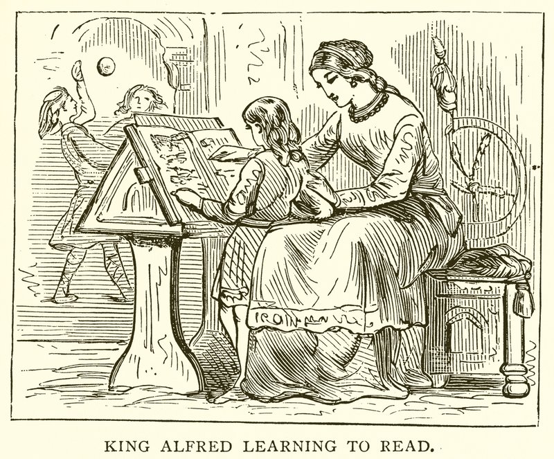 El Rey Alfredo aprendiendo a Leer de English School