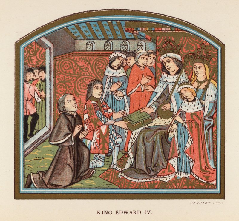 Rey Eduardo IV (litografía en color) de English School