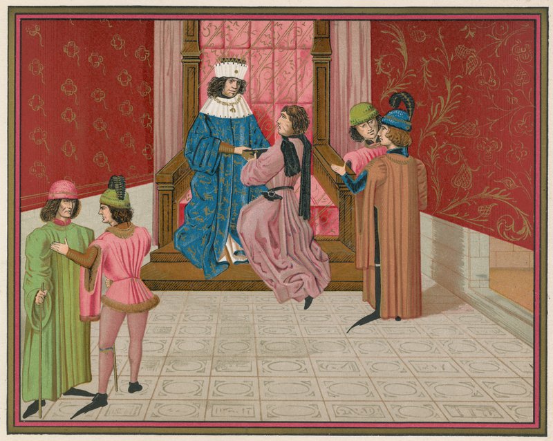 El Rey Eduardo IV y Ricardo Duque de Gloucester de English School