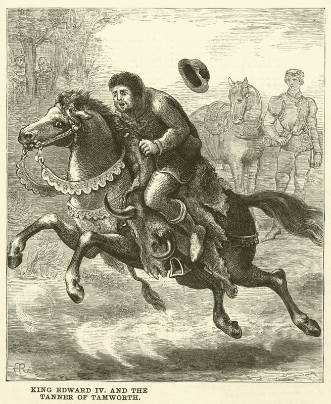 El rey Eduardo IV y el curtidor de Tamworth (grabado) de English School