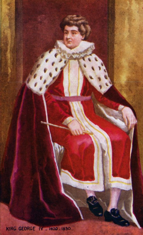 Rey Jorge IV (litografía en color) de English School
