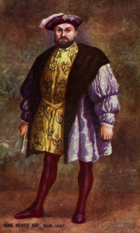 Rey Enrique VIII (litografía en color) de English School