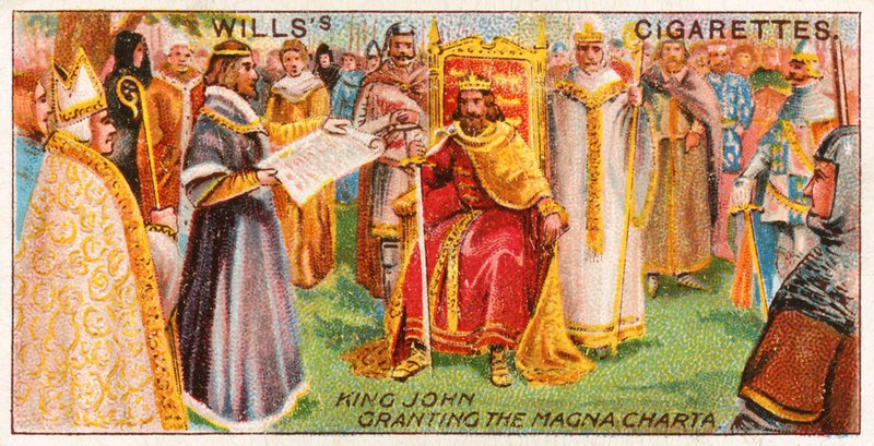 El rey Juan otorgando la Carta Magna de English School
