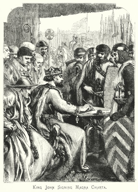 El rey Juan firmando la Carta Magna de English School