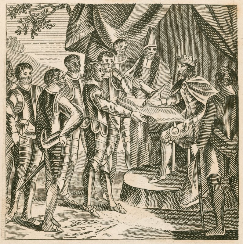 El Rey Juan firmando la Carta Magna de English School