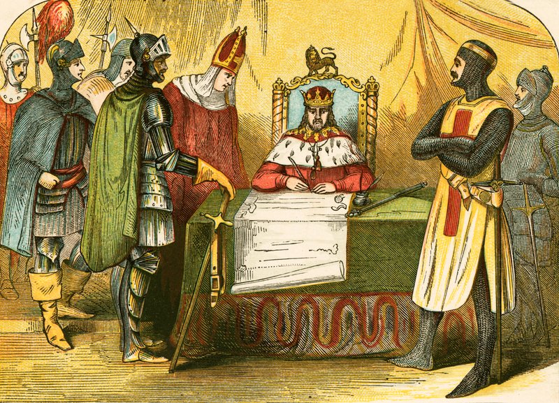 El rey Juan firmando la Carta Magna de English School