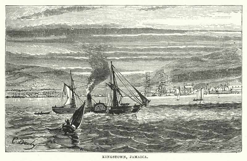 Kingstown, Jamaica (grabado) de English School