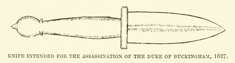 Cuchillo destinado al asesinato del Duque de Buckingham de English School