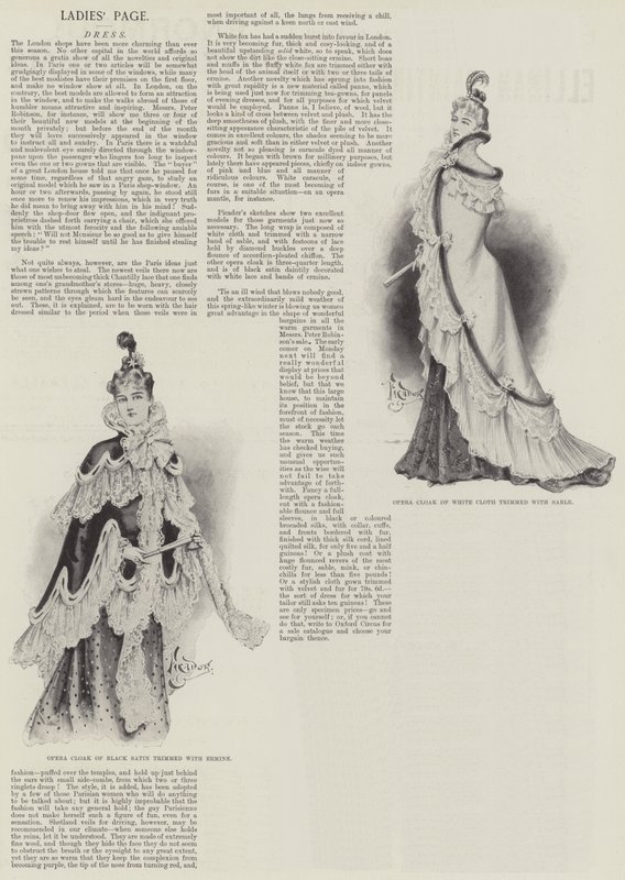 Página de Damas, Vestido (litografía) de English School