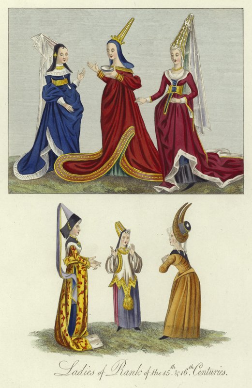 Damas de rango de los siglos XV y XVI de English School