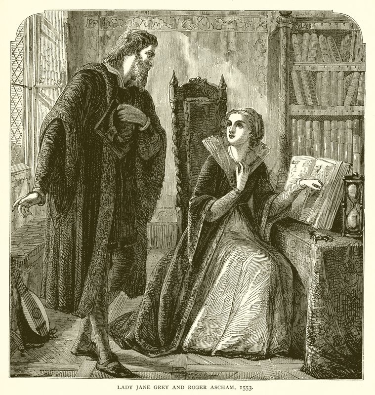 Lady Jane Grey y Roger Ascham, 1553 de English School