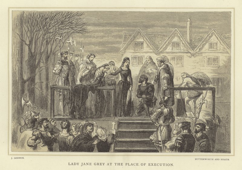 Lady Jane Grey en el lugar de ejecución de English School