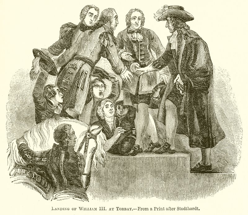Desembarco de Guillermo III en Torbay de English School