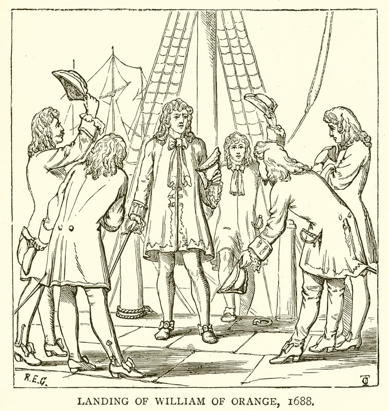 Desembarco de Guillermo de Orange, 1688 de English School