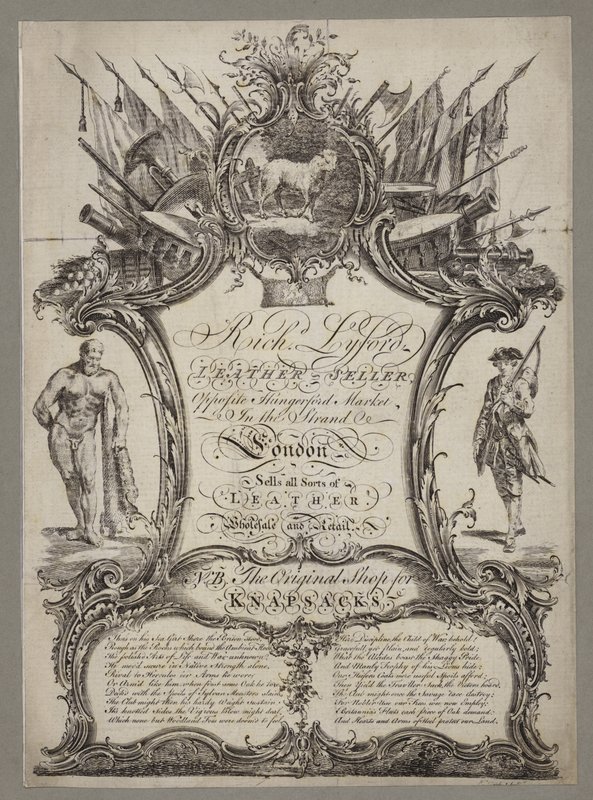 Vendedor de cuero, tarjeta comercial de English School