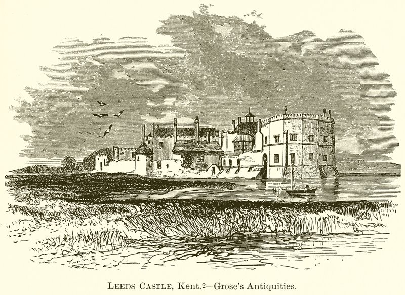 Castillo de Leeds, Kent.--Antigüedades de Grose de English School