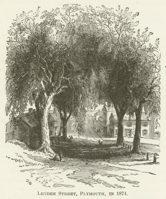 Calle Leyden, Plymouth, en 1874 de English School