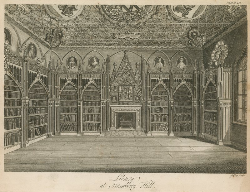 Biblioteca en Strawberry Hill, Londres de English School