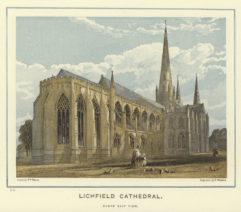 Catedral de Lichfield, vista noreste de English School