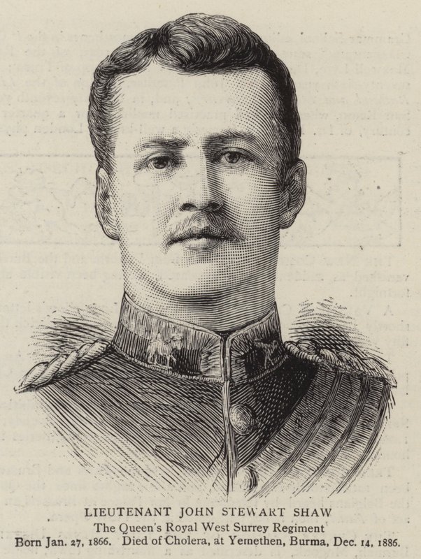 Teniente John Stewart Shaw (grabado) de English School