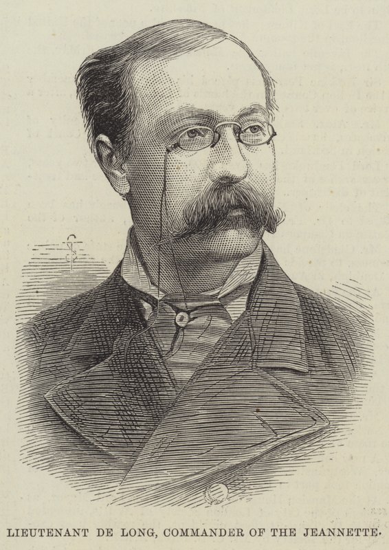 Teniente de Long, Comandante del Jeannette (grabado) de English School