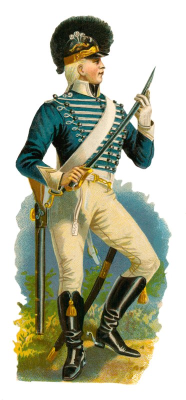 Dragón Ligero de la época de Jorge III, 1761-1820 de English School