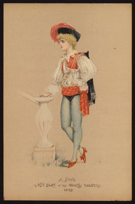 Lily Harold, actriz inglesa (litografia en color) de English School