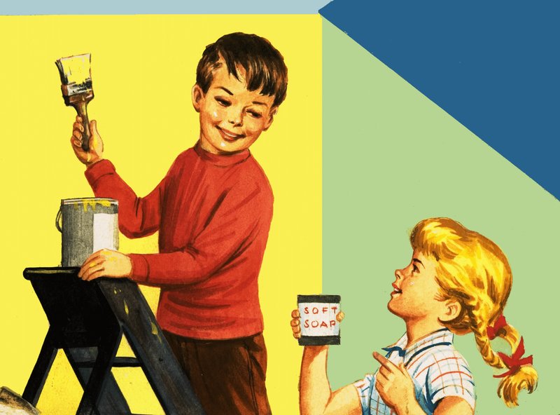 El aceite de linaza se usa en la fabricación de pintura y jabón blando de English School