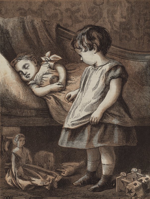 La tentación del pequeño Fred (grabado) de English School