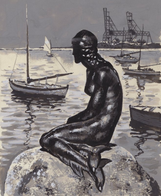 Estatua de la Sirenita en Copenhague de English School