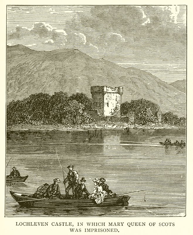 Castillo de Lochleven, en el que María Reina de Escocia fue encarcelada de English School