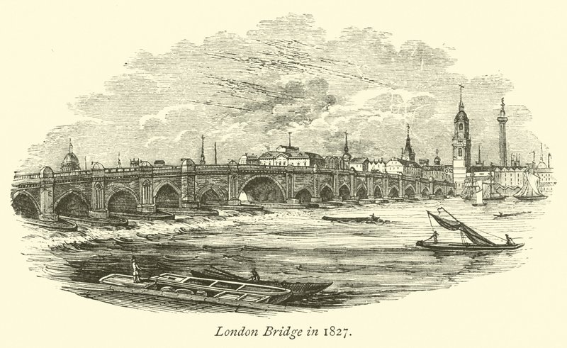 Puente de Londres en 1827 de English School