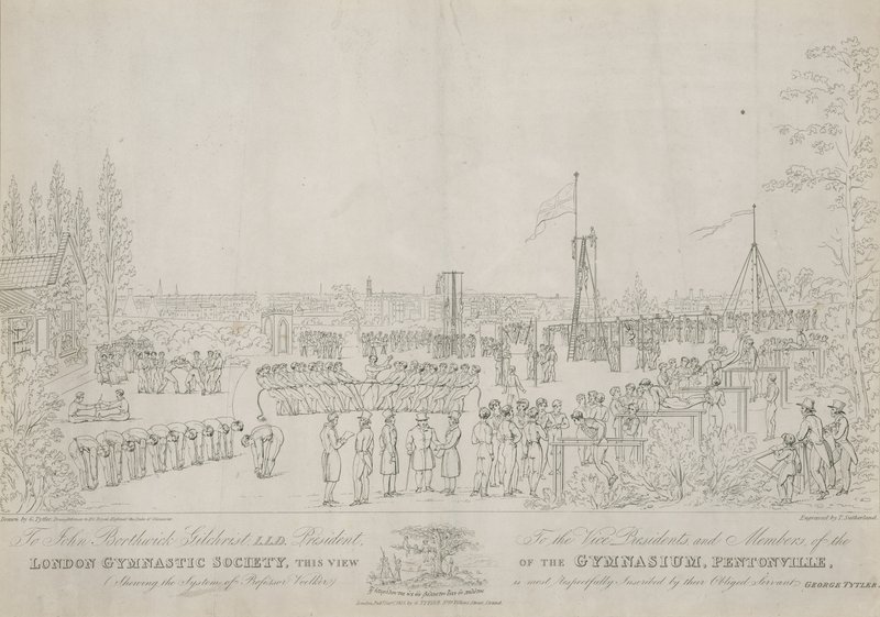 Sociedad Gimnástica de Londres, vista del Gimnasio, Pentonville de English School
