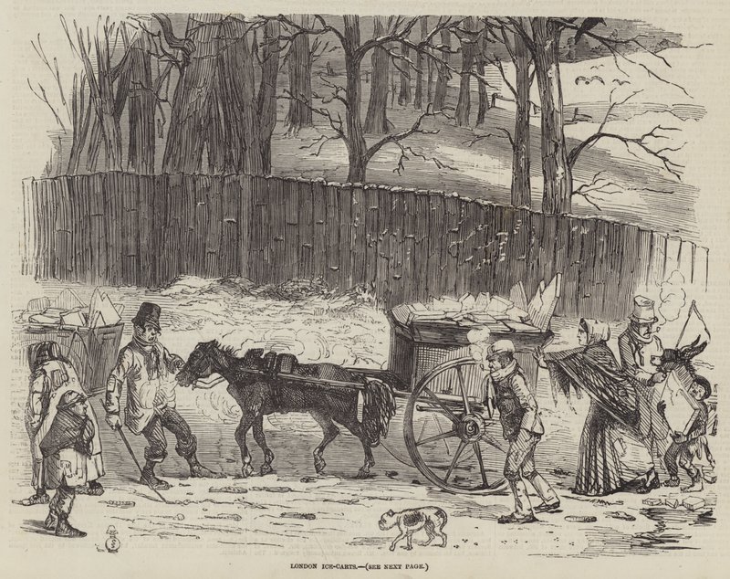 Carros de hielo de Londres de English School