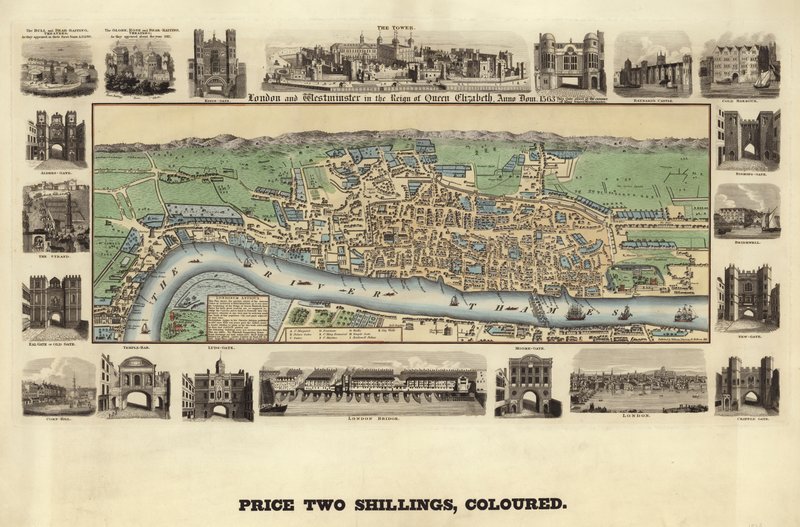 Londres y Westminster en el reinado de la Reina Isabel I de English School