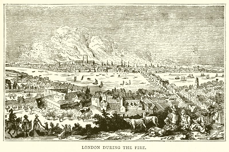 Londres durante el incendio de English School