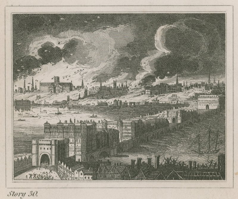 Londres durante el Gran Incendio de English School