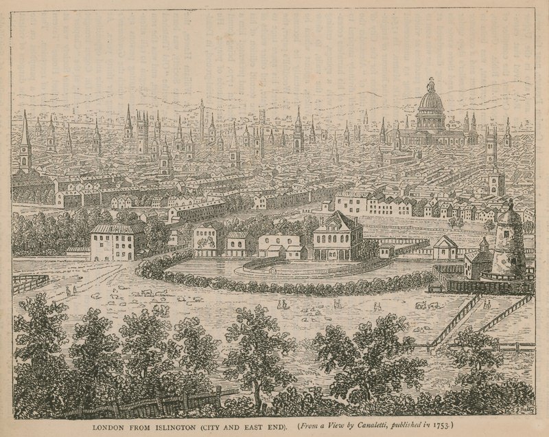 Londres desde Islington (Ciudad y East End) de English School