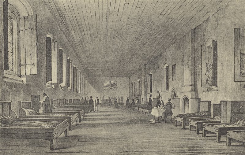 Cámara larga, 1844 (grabado) de English School